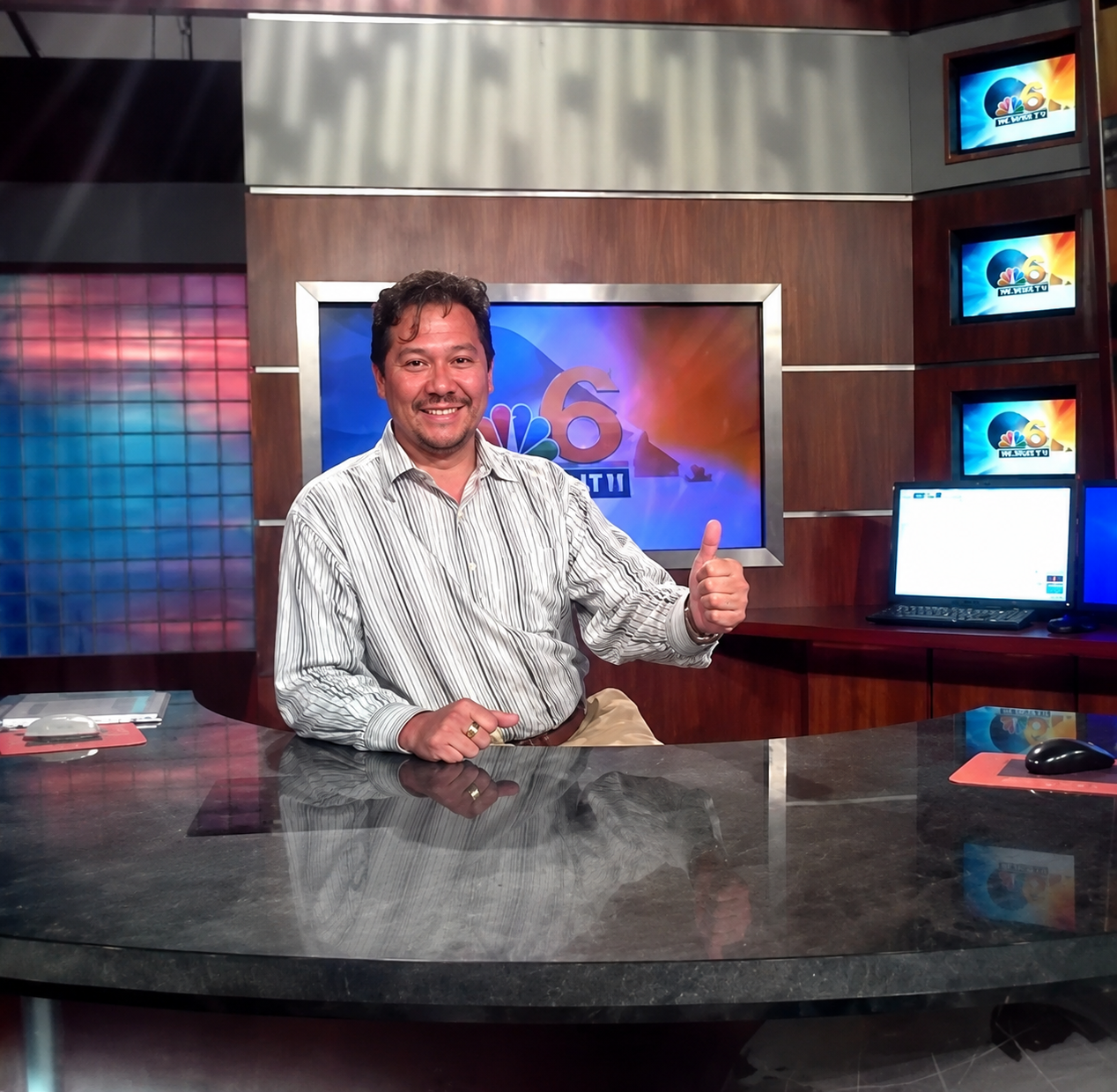 Steve Sarsfield at the NBC 6 news desk